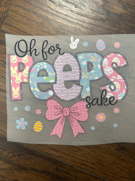 Oh For Peeps Sake Bow Easter DTF Print