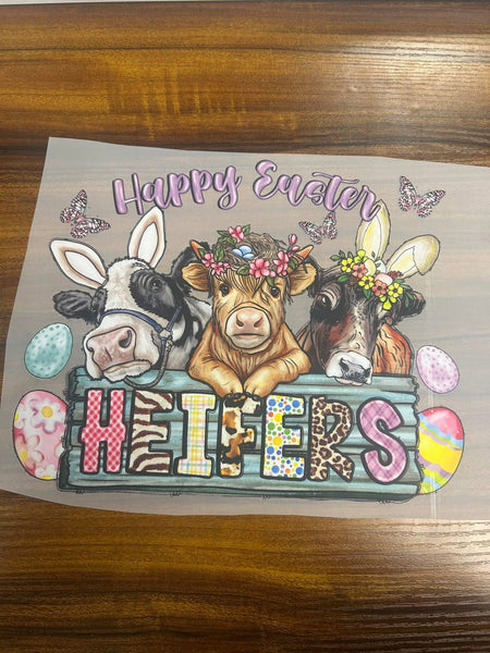 Happy Easter Heifers DTF Print