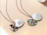 Engraved heart shaped necklace