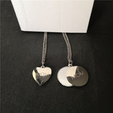 Engraved circle shaped necklace